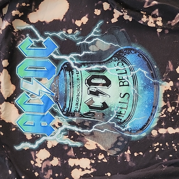 ๐ ACDC CUSTOM BLEACHED LONG SLEEVE T SHIRT SWEATSHIRT OVERSIZED UNISEX - Picture 2 of 6